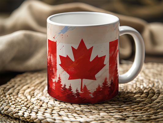 Ceramic mug - Canada Flag and Forest